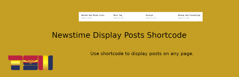 NewsTime Display Posts Shortcode